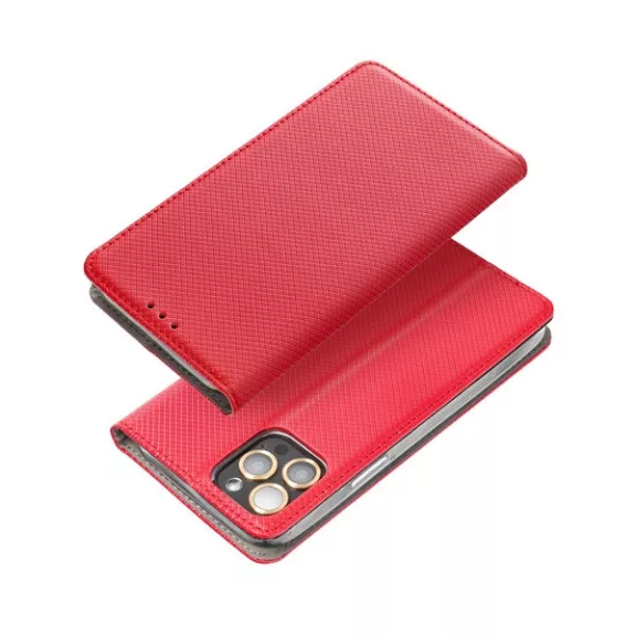 Magnet Samsung Galaxy M53 5G mágneses flip tok, piros
