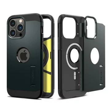   Spigen Tough Armor MagFit Apple iPhone 14 Pro tok Abyss Green MagSafe, zöld