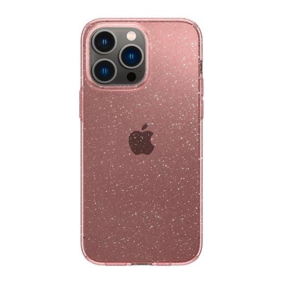 Spigen Liquid Crystal Glitter Apple iPhone 14 Pro tok, Glitter Rose Quartz, átlátszó