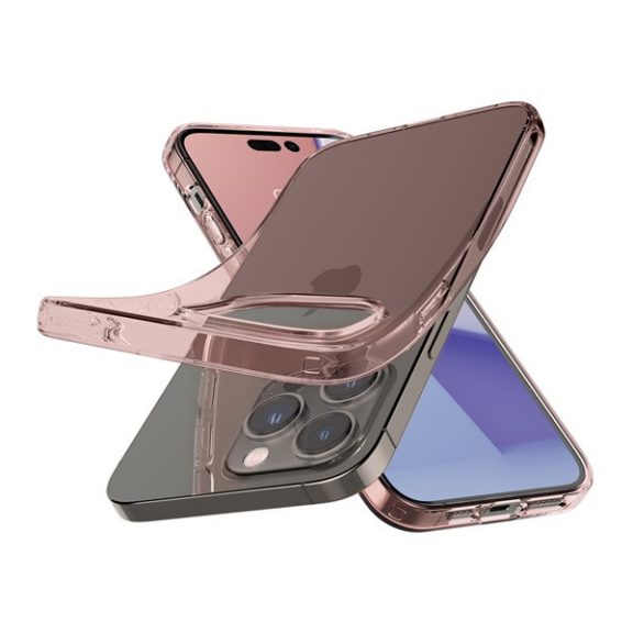 Spigen Crystal Flex Apple iPhone 14 Pro tok, Rose Crystal, rózsaszín-átlátszó