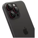 Spigen Glas.tR EZ Fit Optik Pro Apple iPhone 14 Pro / 14 Pro Max / 15 Pro / 15 Pro Max / 16 Pro / 16 Pro Max / 17 Pro / 17 Pro Max, Tempered kameravédő fólia, fekete-piros (2db)