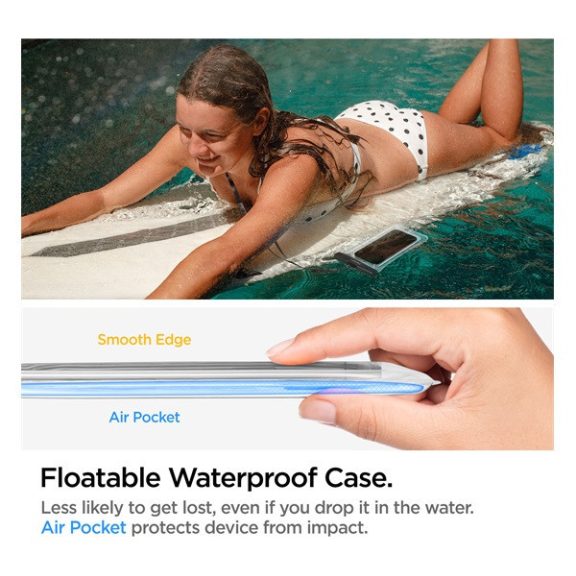 Spigen Aqua Shield  A610 univerzális lebegő vízálló tok, átlátszó