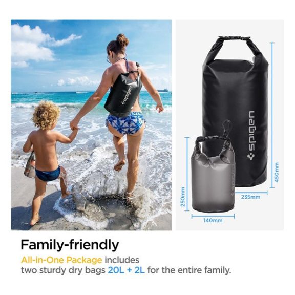 Spigen Aqua Shield A630 univerzális vízálló táska, fekete