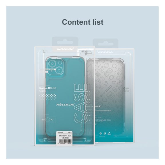 Nillkin Nature Pro Apple iPhone 14 Plus szilikon tok, átlátszó