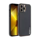 Forcell Leather műbőr hátlap tok, Apple iPhone 14 Pro, fekete