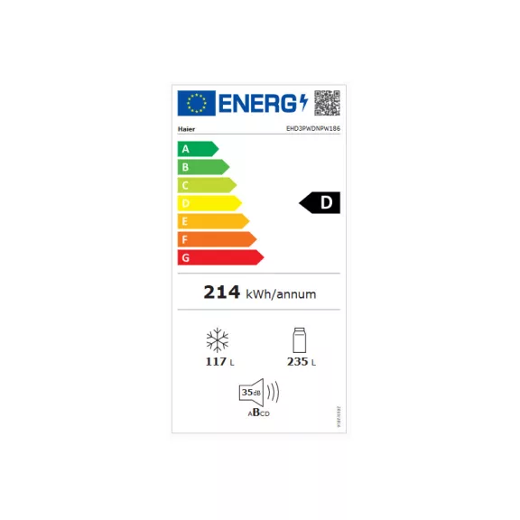 Haier EHD3PWDNPW186 Alulfagyasztós hűtőszekrény