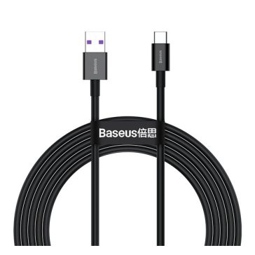   Baseus Superior USB / USB-C töltő- és adatkábel, 66W, 2m, fekete