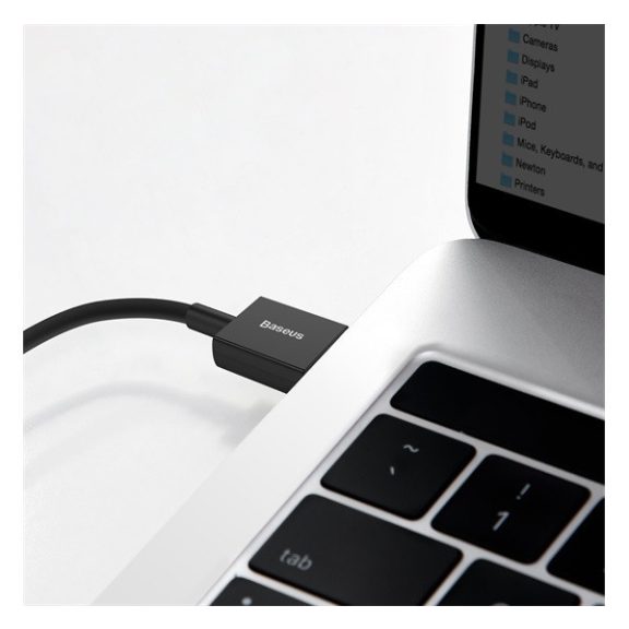 Baseus Superior USB / USB-C töltő- és adatkábel, 66W, 2m, fekete
