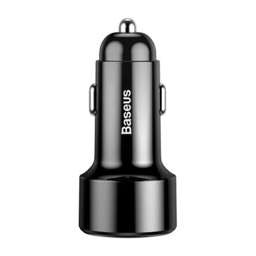   Baseus Magic autós szivargyújtó töltő 2xUSB-A QC 3.0 45W, fekete, CCMLC20A-01