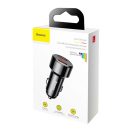 Baseus Magic autós szivargyújtó töltő 2xUSB-A QC 3.0 45W, fekete, CCMLC20A-01