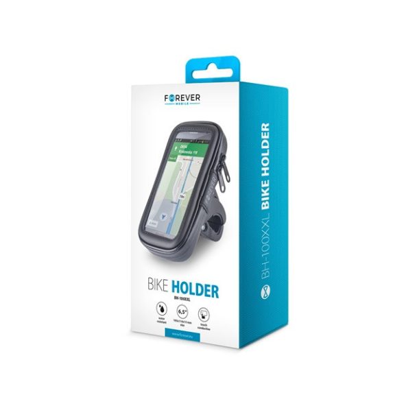 Forever BH-100 univerzális, vízálló biciklis tartó és táska,fekete, XXL méret