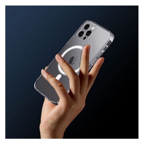 Magsafe szilikon tok Apple iPhone 14 Plus, átlátszó