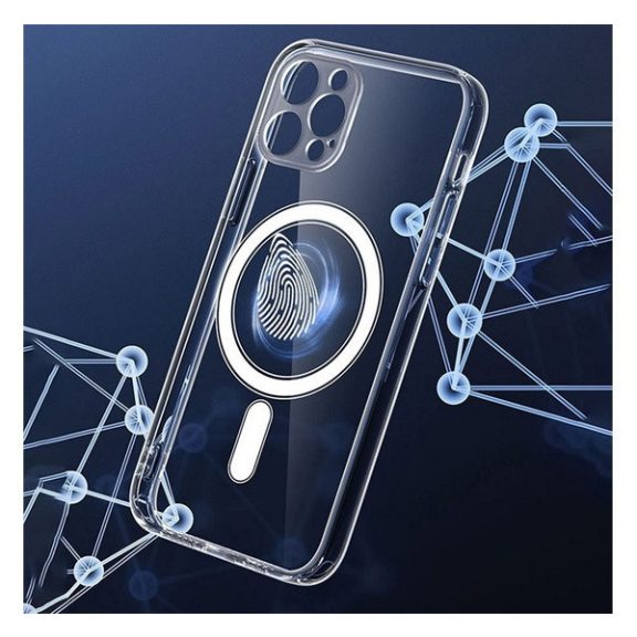 Magsafe szilikon tok Apple iPhone 14 Plus, átlátszó