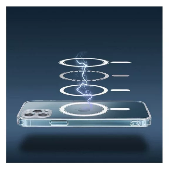 Magsafe szilikon tok Apple iPhone 14 Pro Max, átlátszó