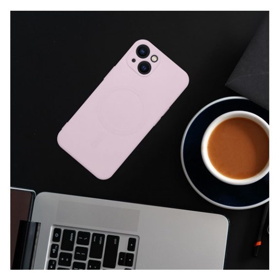 Magsafe szilikon tok Apple iPhone 14 Plus, lila