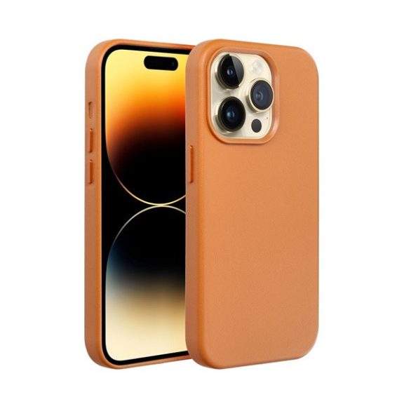 Magsafe műbőr tok Apple iPhone 14 Plus, narancssárga