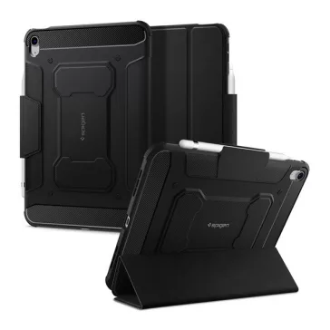   Spigen Rugged Armor Pro Apple iPad 10.9" (2022) / iPad 11" (2025) oldalra nyíló tok, fekete