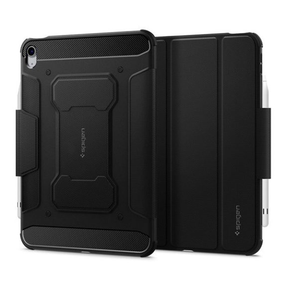 Spigen Rugged Armor Pro Apple iPad 10.9" (2022) / iPad 11" (2025) oldalra nyíló tok, fekete