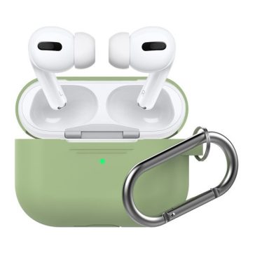   Phoner Simple Apple Airpods Pro szilikon tok akasztóval, avokádó
