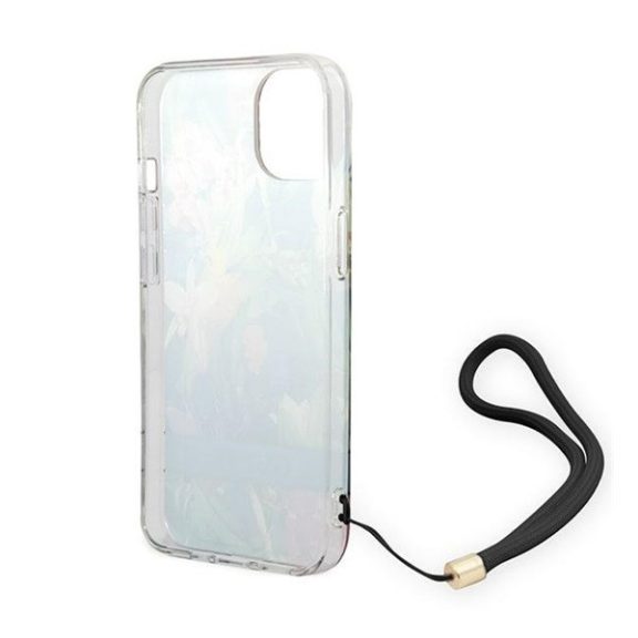 Guess Flower Strap Apple iPhone 14 Plus hátlap tok, kék