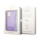 Guess Translucent Pearl Strap Apple iPhone 14 Pro hátlap tok , lila