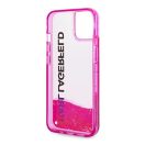 Karl Lagerfeld Liquid Glitter Elong Apple iPhone 14 Plus hátlap tok, rózsaszín