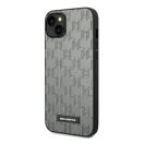 Karl Lagerfeld Saffiano Mono Metal Apple iPhone 14 Plus hátlap tok, szürke