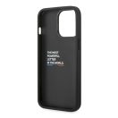 BMW Leather Carbon Apple iPhone 14 Pro hátlap tok, fekete