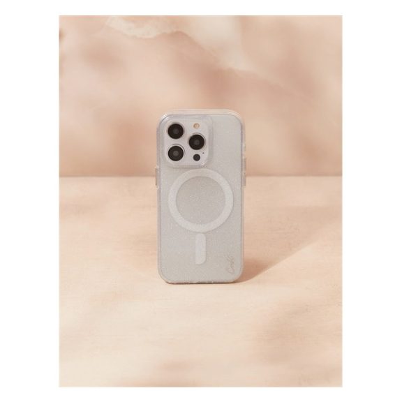 Uniq Coehl Lumino Apple iPhone 14 Pro, MagSafe szilikon tok, csillámló ezüst