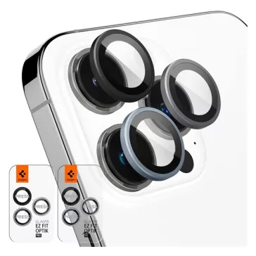   Spigen Glas.tR EZ Fit Optik Pro Apple iPhone 14 Pro / 14 Pro Max / 15 Pro / 15 Pro Max / 16 Pro / 16 Pro Max / 17 Pro / 17 Pro Max, Tempered kameralencse-védő fólia, felhelyező kerettel Zero One (2db)