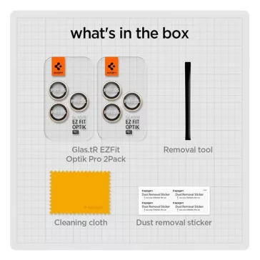   Spigen Glas.tR EZ Fit Optik Pro Apple iPhone 14 Pro / 14 Pro Max Tempered kameralencse-védő fólia felhelyező kerettel, Arany (2db)