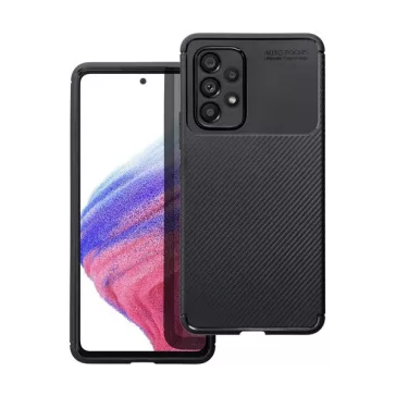   Forcell Carbon Premium Samsung Galaxy A03S karbon mintás szilikon tok, fekete