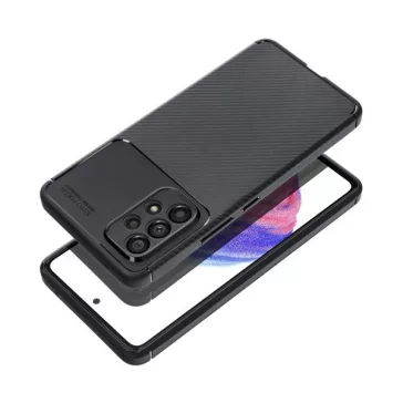   Forcell Carbon Premium Samsung Galaxy A13 5G / A04S karbon mintás szilikon tok, fekete