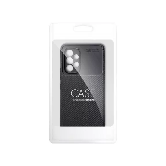 Forcell Carbon Premium Samsung Galaxy A34 5G karbon mintás szilikon tok, fekete