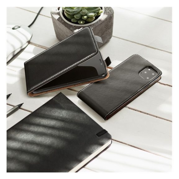 Flip tok szilikon belsővel Samsung Galaxy A34 5G , fekete