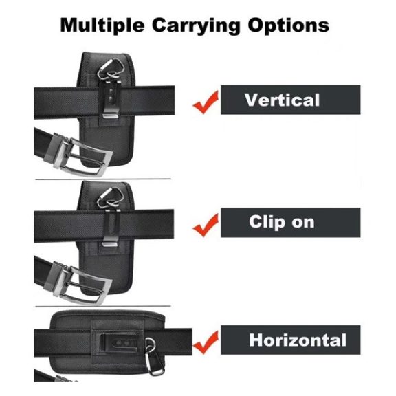 Forcell Oxford univerzális álló övre tehető tok, Apple iPhone 8/12 mini/13 mini/Samsung Galaxy A53