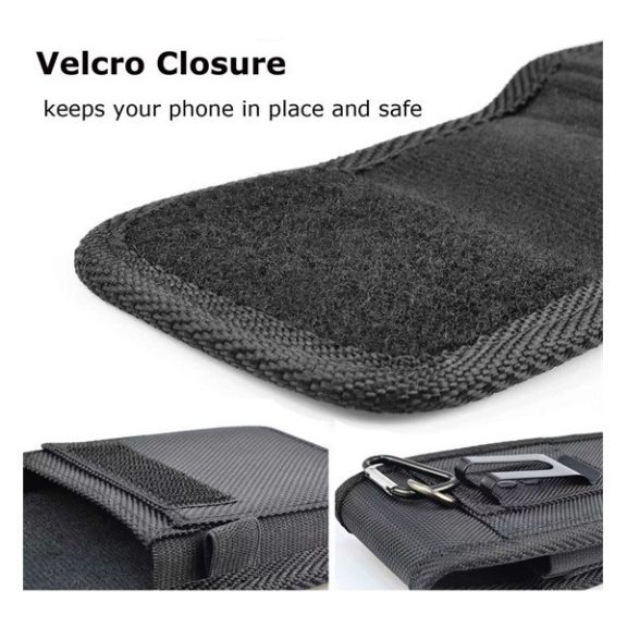 Forcell Oxford univerzális álló övre tehető tok, Apple iPhone 8/12 mini/13 mini/Samsung Galaxy A53