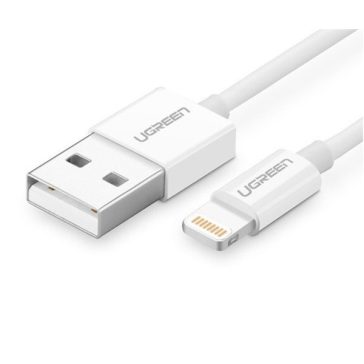   Ugreen MFi USB / Lightning töltő- és adatkábel, 1m, fehér