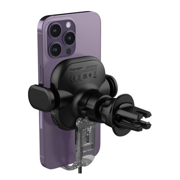 Spigen OneTap UTS12W univerzális autós tartó, wireless töltővel, szellőzőrácsba