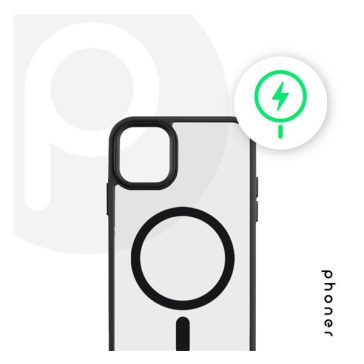   Phoner Apple iPhone 14 Pro Max Hybrid Mag MagSafe kemény hátlap tok, fekete