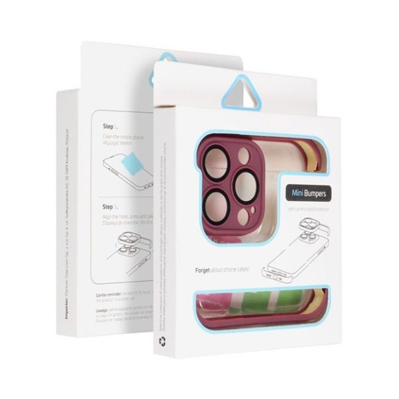 Mini bumper szilikon tok, Apple iPhone 12 Pro Max, cseresznye