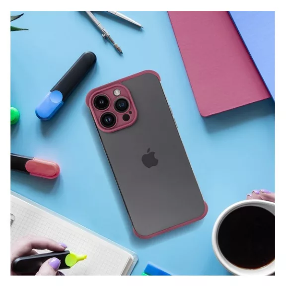 Mini bumper szilikon tok, Apple iPhone 14 Pro, cseresznye