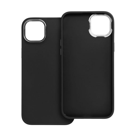 Frame Apple iPhone 14 Plus közepesen ütésálló tok kameravédő kerettel, fekete