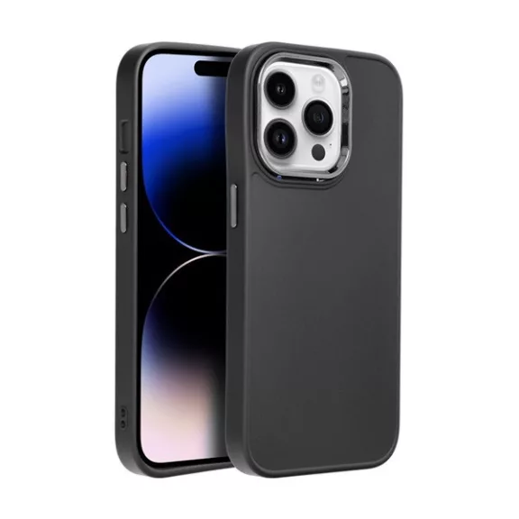 Frame Apple iPhone 14 Pro közepesen ütésálló tok kameravédő kerettel, fekete