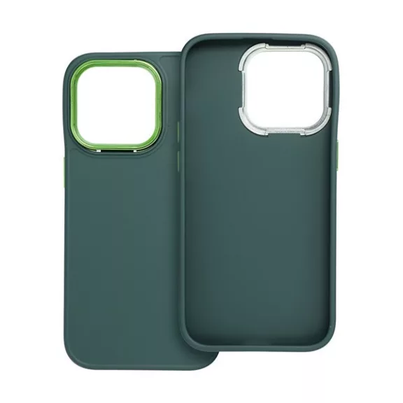 Frame Apple iPhone 14 Pro közepesen ütésálló tok kameravédő kerettel, zöld