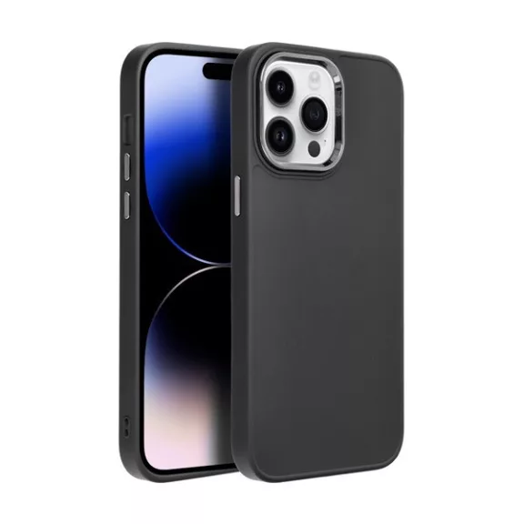 Frame Apple iPhone 14 Pro Max közepesen ütésálló tok kameravédő kerettel, fekete