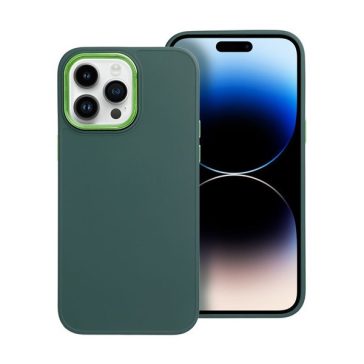   Frame Apple iPhone 14 Pro Max közepesen ütésálló tok kameravédő kerettel, zöld