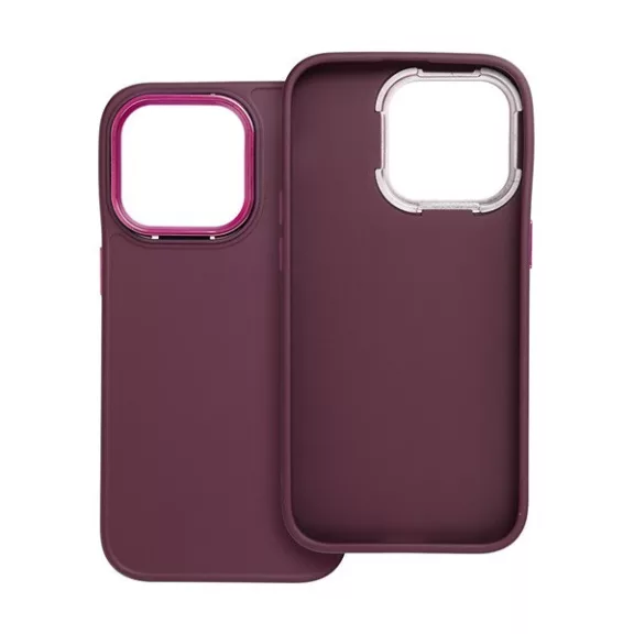 Frame Apple iPhone 14 Pro közepesen ütésálló tok kameravédő kerettel, lila