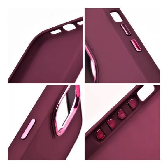 Frame Apple iPhone 14 Pro közepesen ütésálló tok kameravédő kerettel, lila