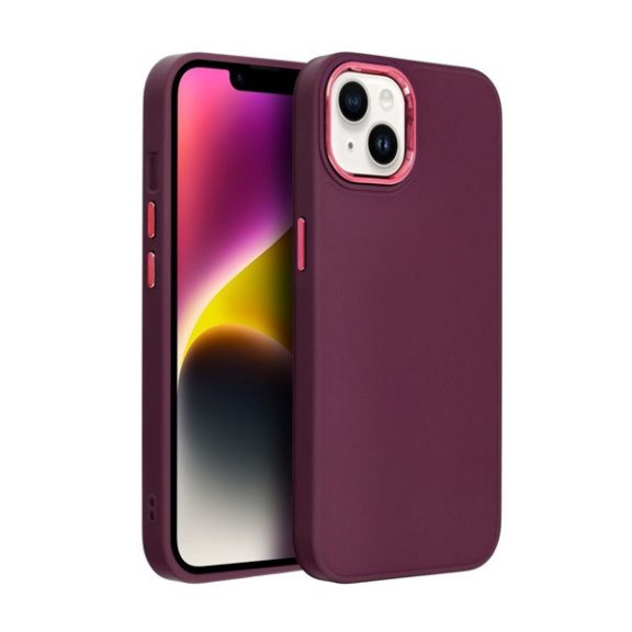 Frame Apple iPhone 14 szilikon tok, lila